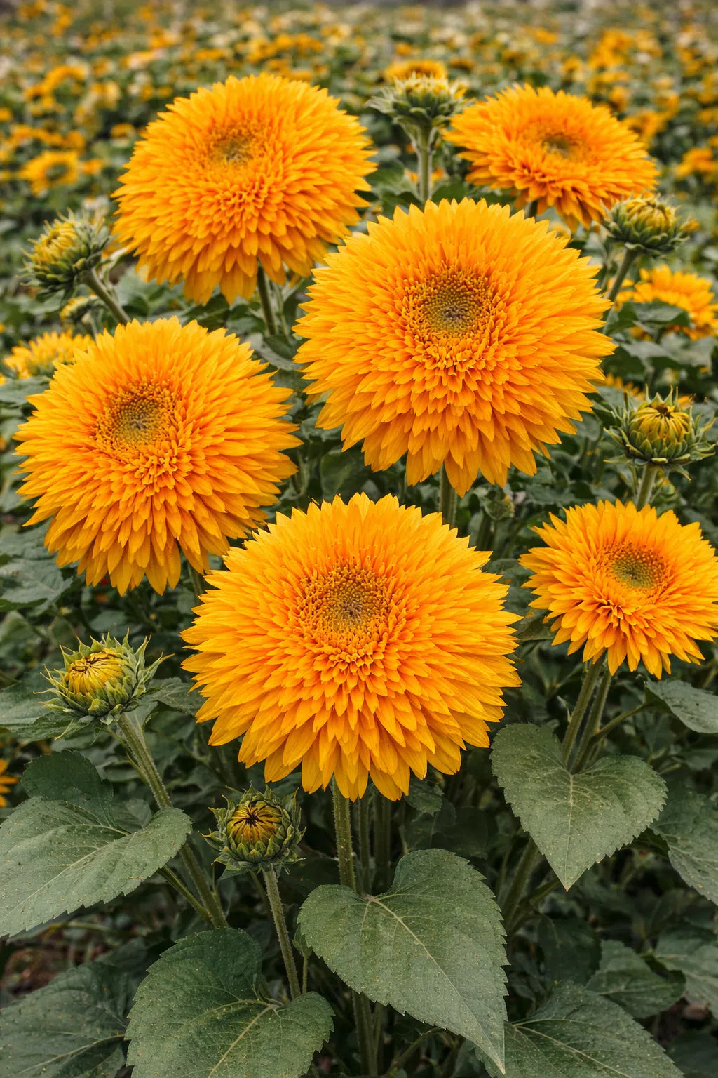 10 Semi di Girasole Orange Sun - Semi Freschi, Alta Germinabilità, No-GMO
